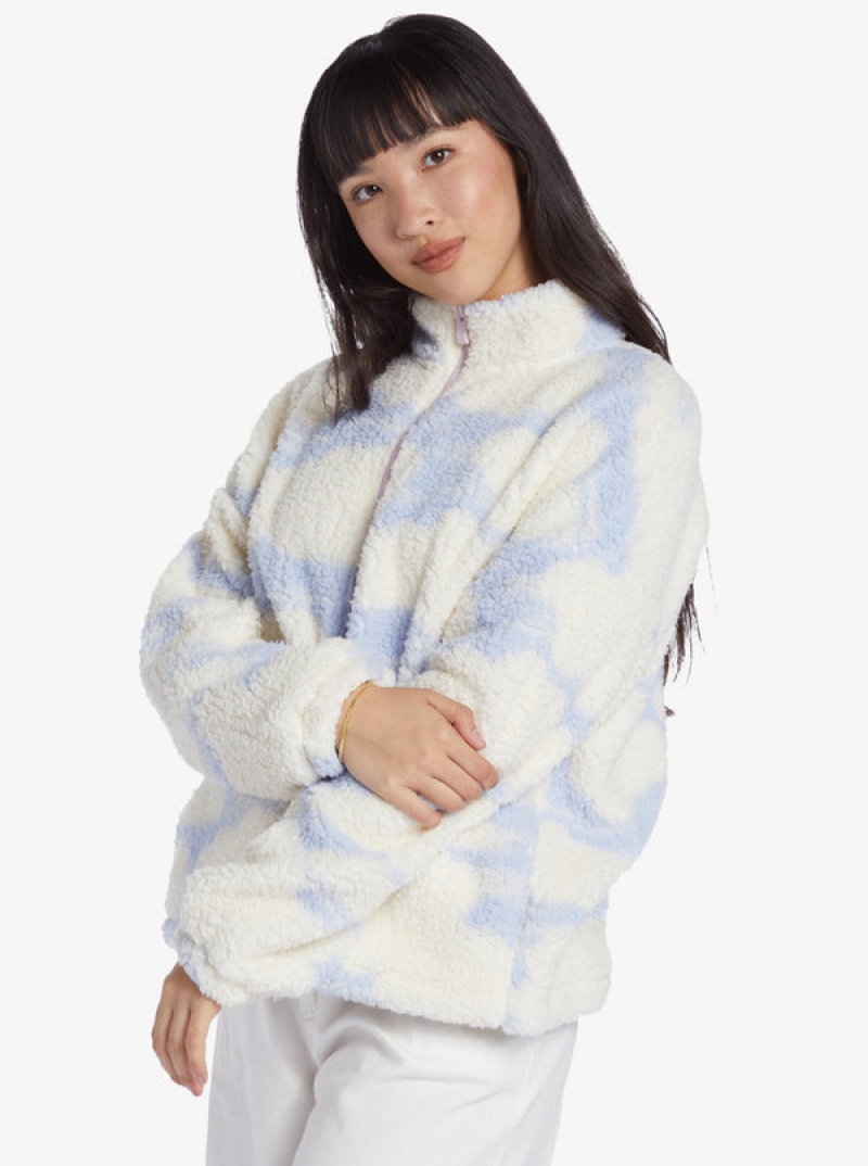 Roxy Chloe Kim In The Clouds Sherpa Full-Zip Fleece Hoodie | HWSO-28671