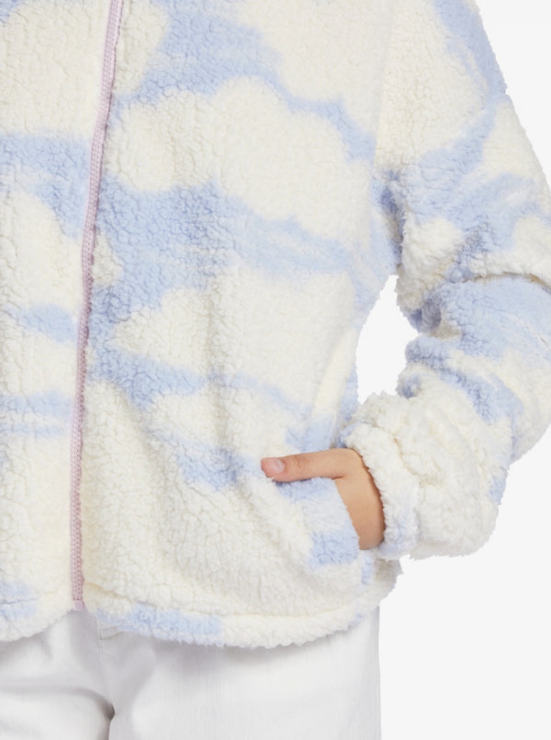 Roxy Chloe Kim In The Clouds Sherpa Full-Zip Fleece Hoodie | HWSO-28671