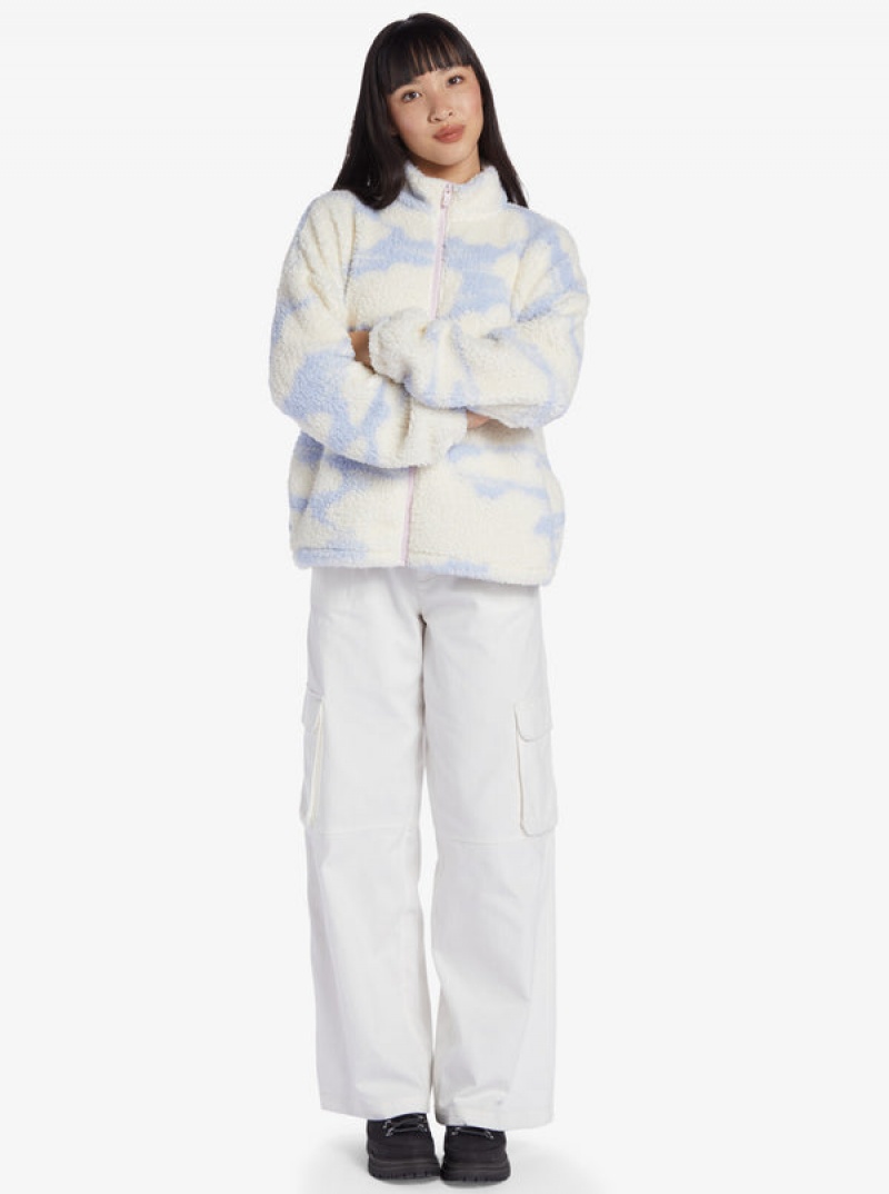 Roxy Chloe Kim In The Clouds Sherpa Full-Zip Fleece Hoodie | HWSO-28671