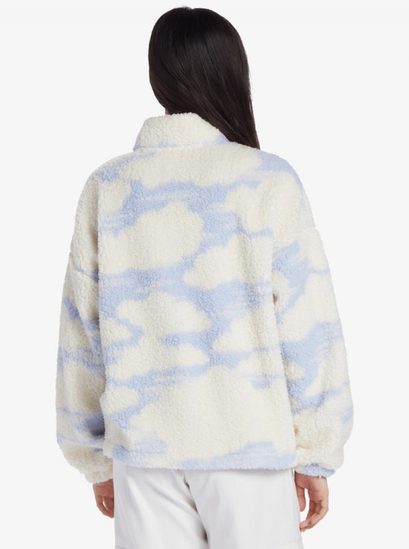 Roxy Chloe Kim In The Clouds Sherpa Full-Zip Fleece Hoodie | HWSO-28671