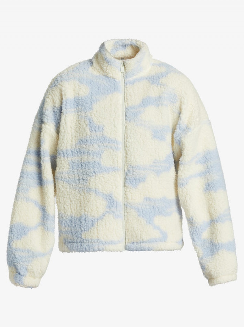 Roxy Chloe Kim In The Clouds Sherpa Full-Zip Fleece Hoodie | HWSO-28671