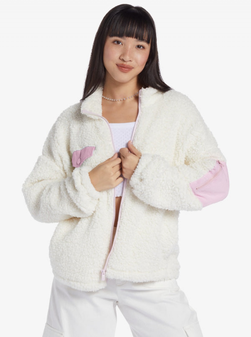 Roxy Chloe Kim Pop Sherpa Full-Zip Fleece Hoodie | ZBON-03417