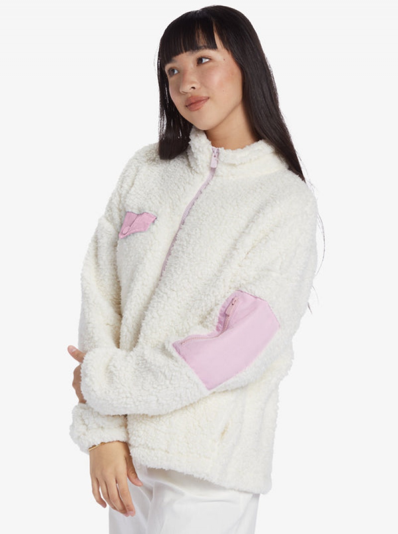 Roxy Chloe Kim Pop Sherpa Full-Zip Fleece Loungewear | VPND-32951