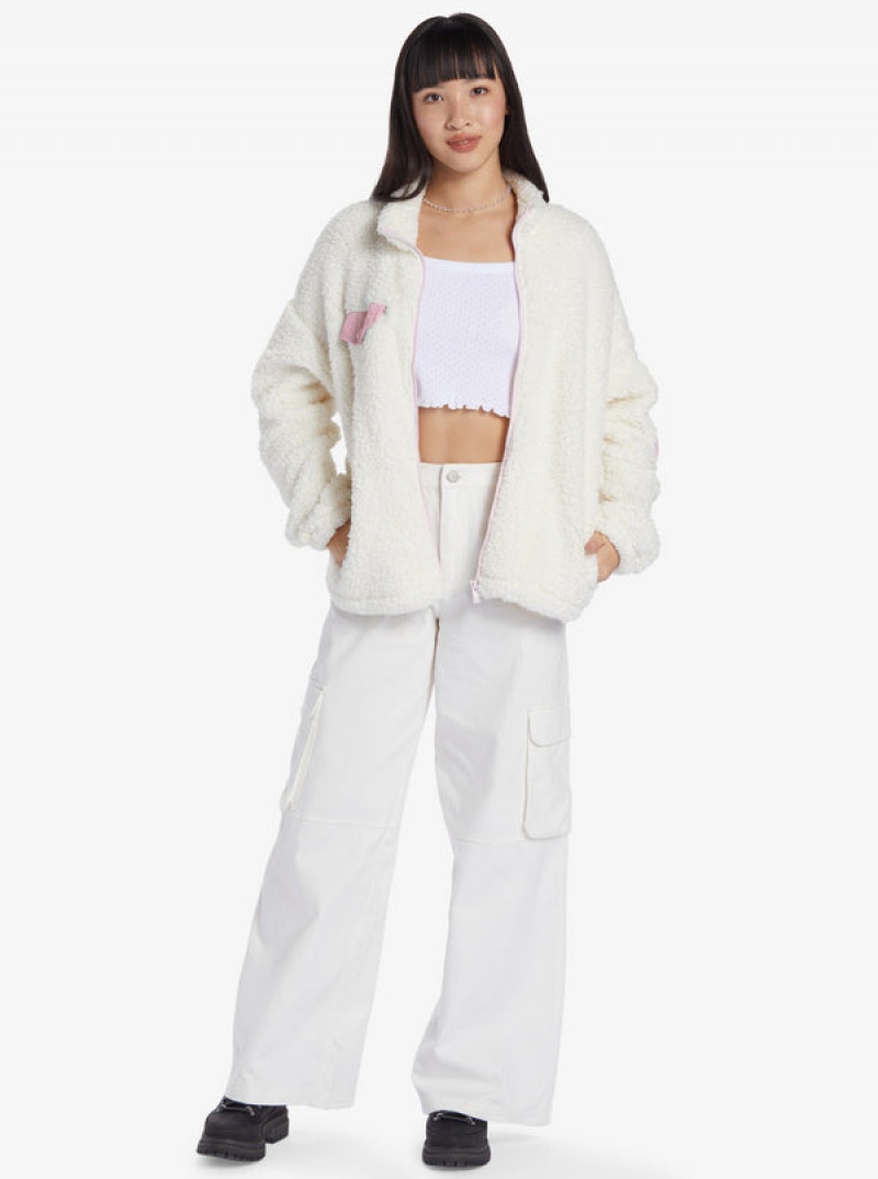 Roxy Chloe Kim Pop Sherpa Full-Zip Fleece Loungewear | VPND-32951