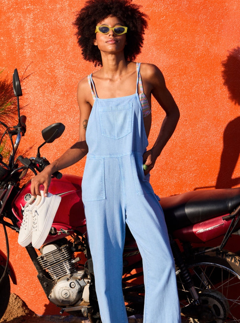 Roxy Crystal Coast Overalls Jumpsuits | 65083XRSN