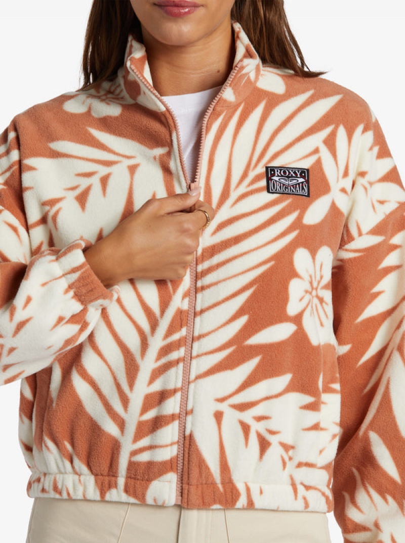 Roxy Dawn To Dusk Zip-Up Fleece Hoodie | WRAQ-89042