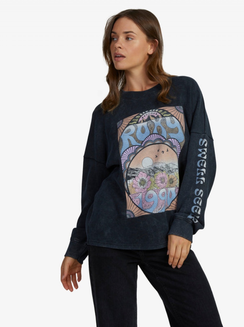 Roxy East Side Long-Sleeve Crew Neck Hoodie | IZYN-05964