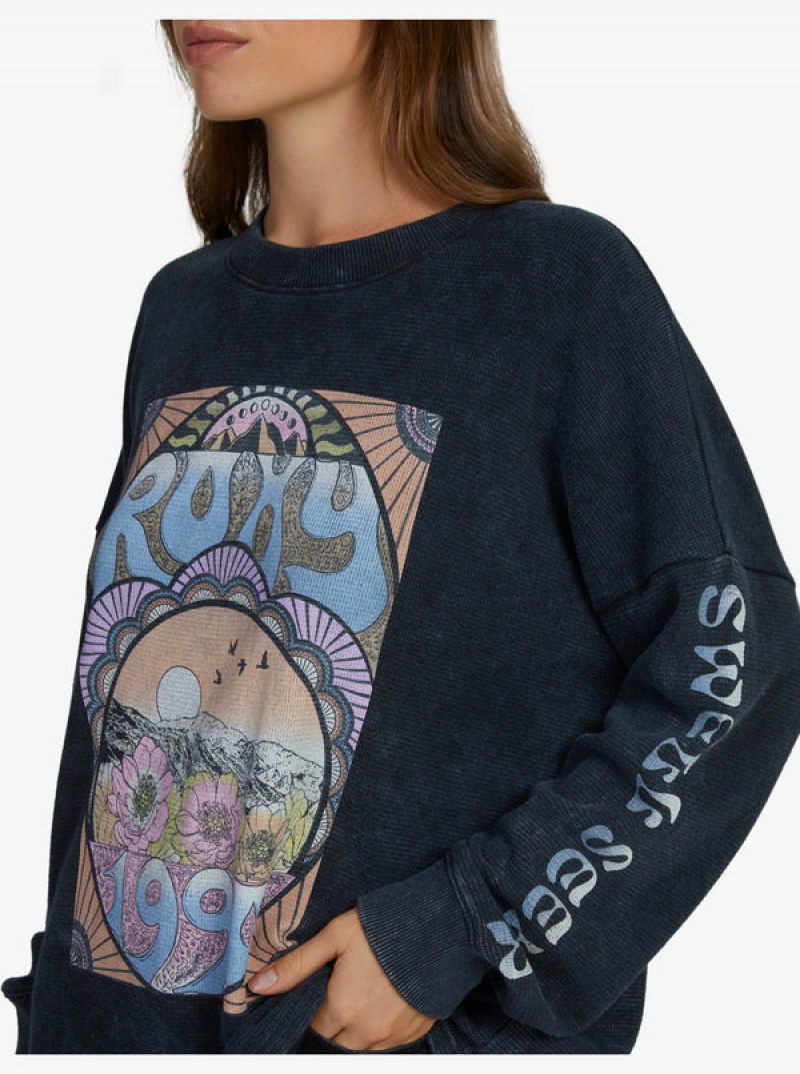 Roxy East Side Long-Sleeve Crew Neck Hoodie | IZYN-05964