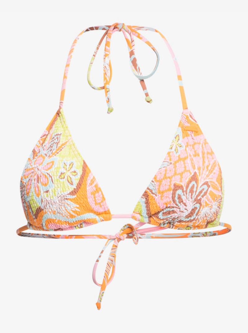 Roxy Floraldelic Tiki Tri Bikini Tops | SKJD-02356