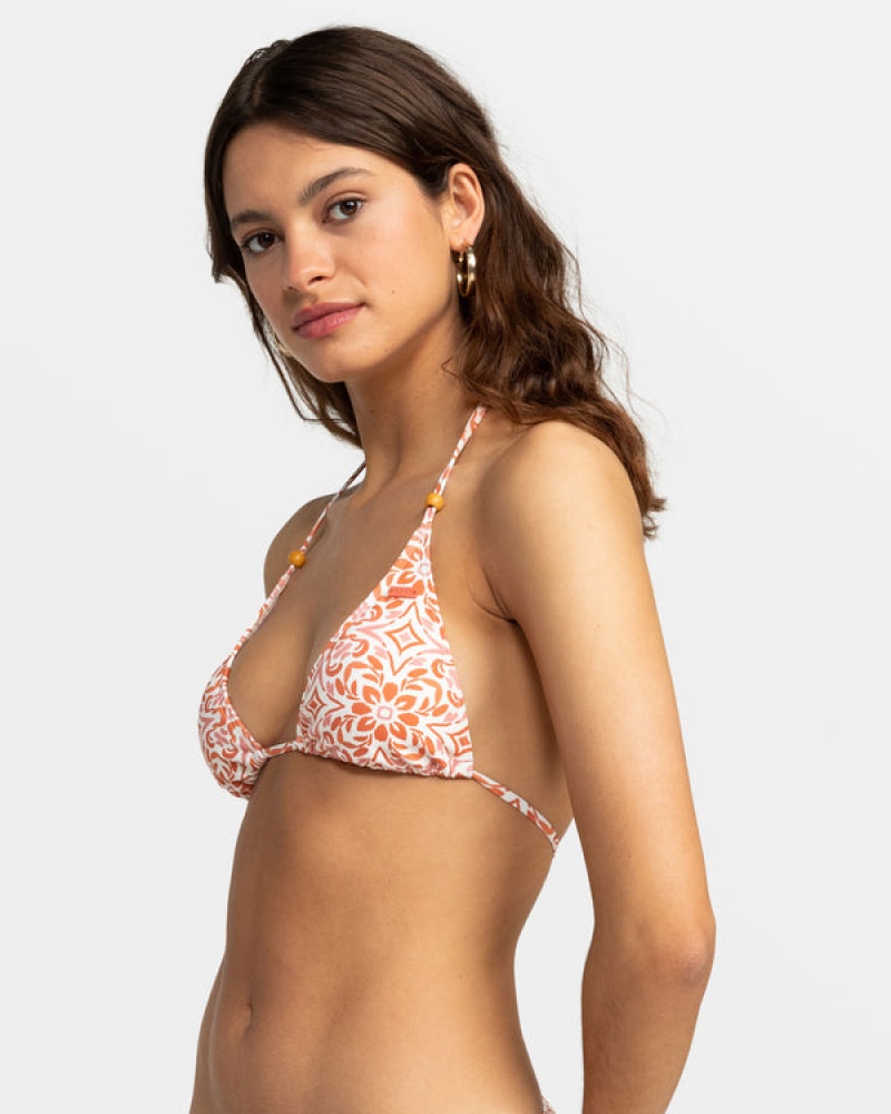 Roxy Fresco Tile Tiki Triangle Bikini Tops | ZEHD-14782