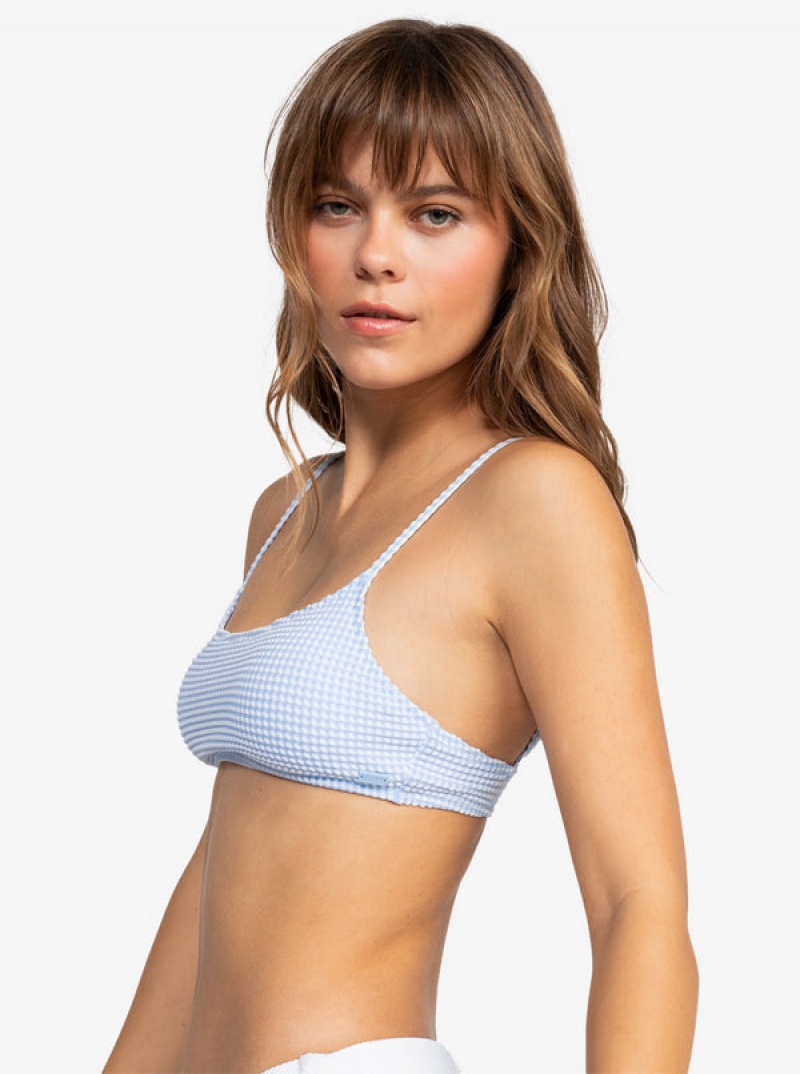 Roxy Gingham Bralette Bikini Tops | IATK-71863