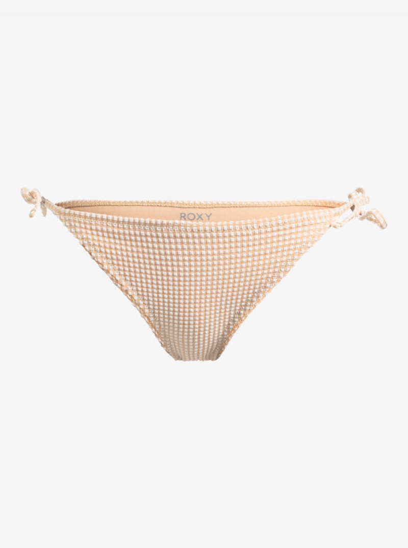 Roxy Gingham Tie Side Cheeky Bikini Bottoms | XKHZ-46203