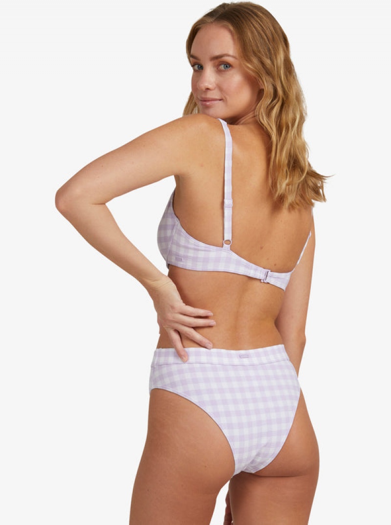 Roxy Heart The Check Moderate Coverage Bikini Bottoms | ZKDJ-73812