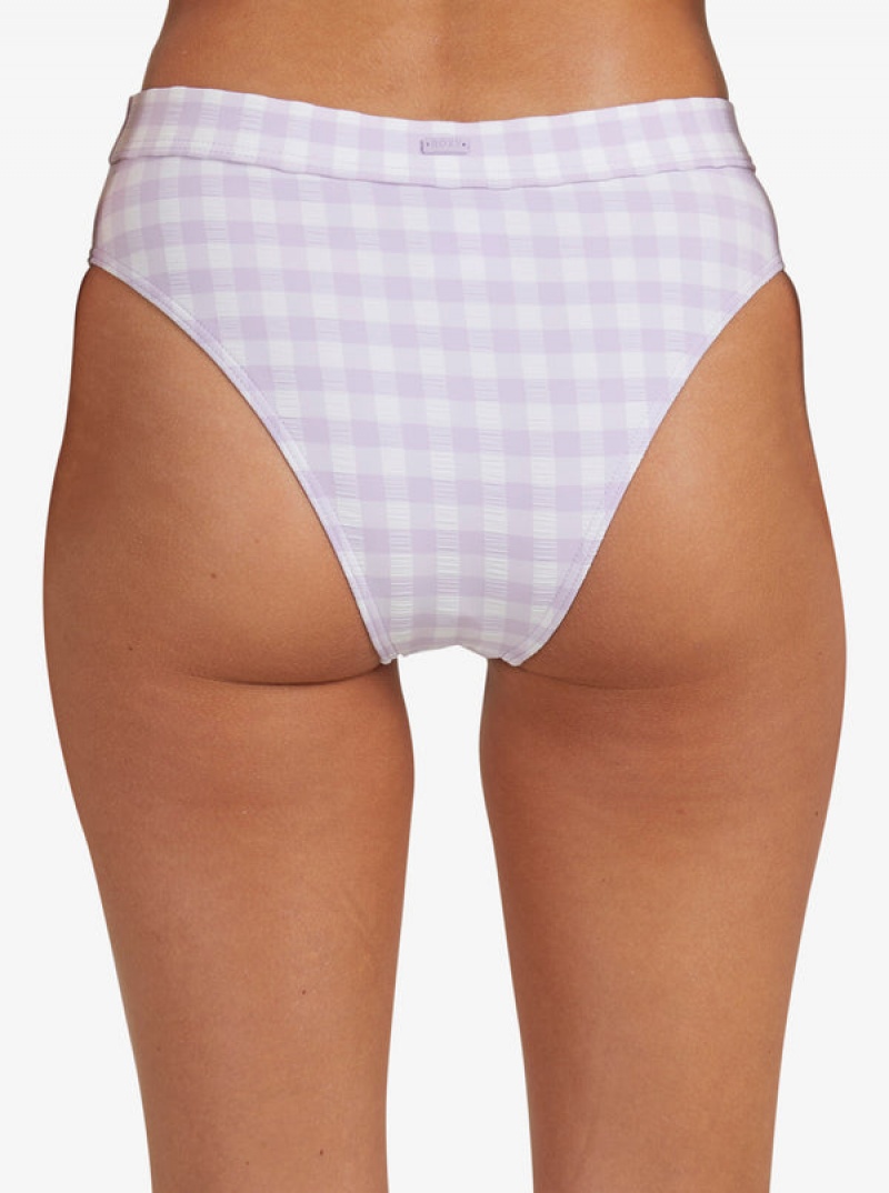 Roxy Heart The Check Moderate Coverage Bikini Bottoms | ZKDJ-73812