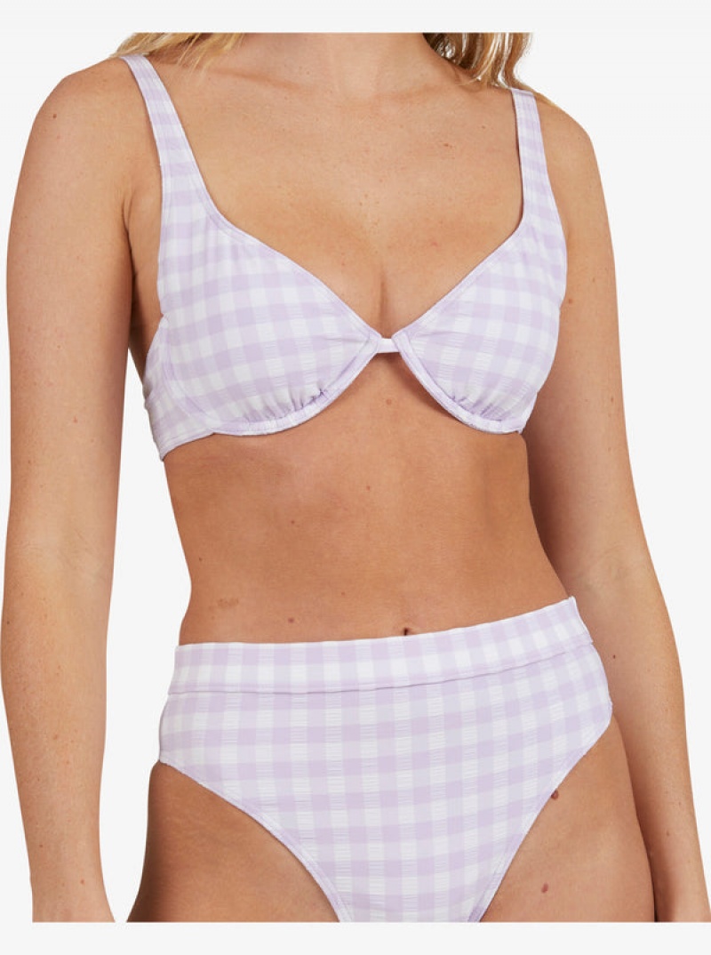 Roxy Heart The Check Moderate Coverage Bikini Bottoms | ZKDJ-73812