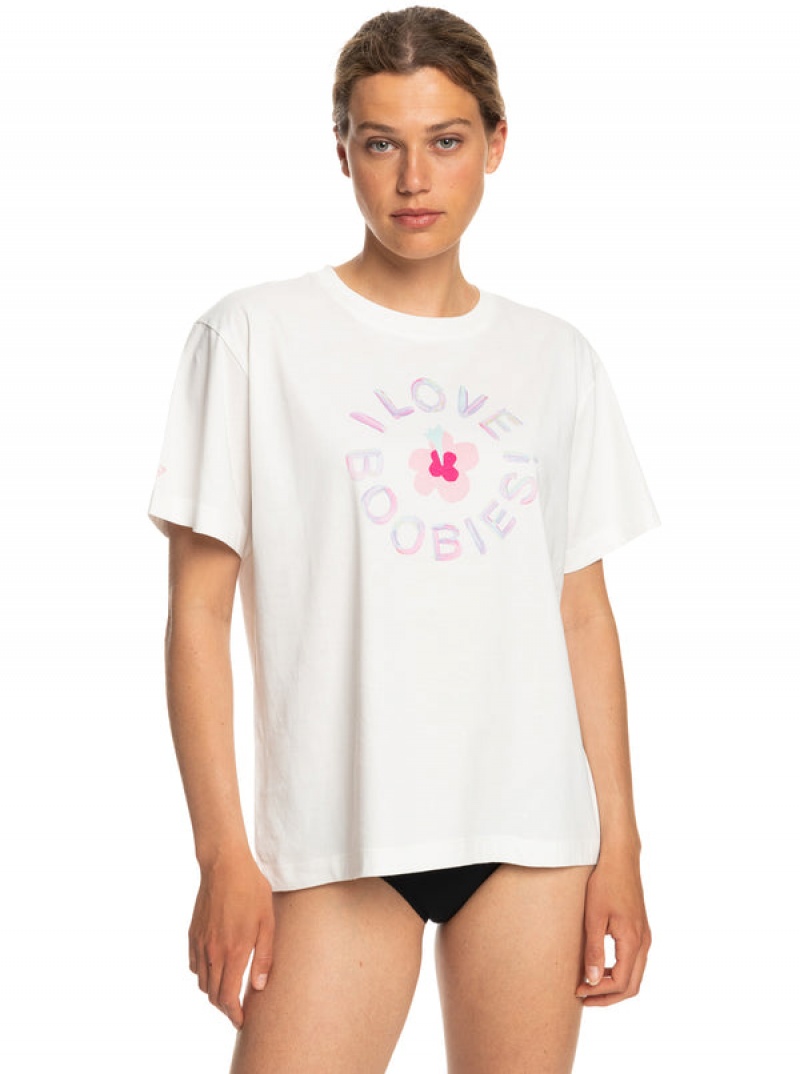 Roxy Keep A Breast Day T Shirts | 86790UKOJ