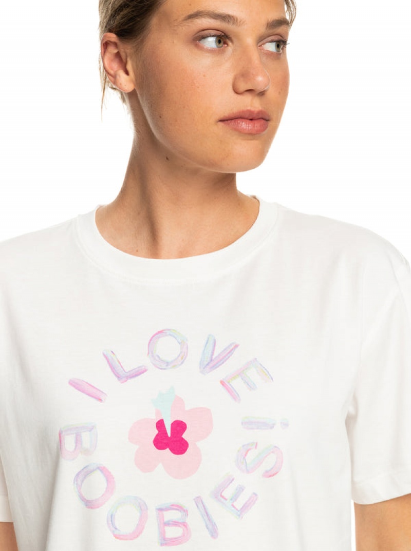 Roxy Keep A Breast Day T Shirts | 86790UKOJ