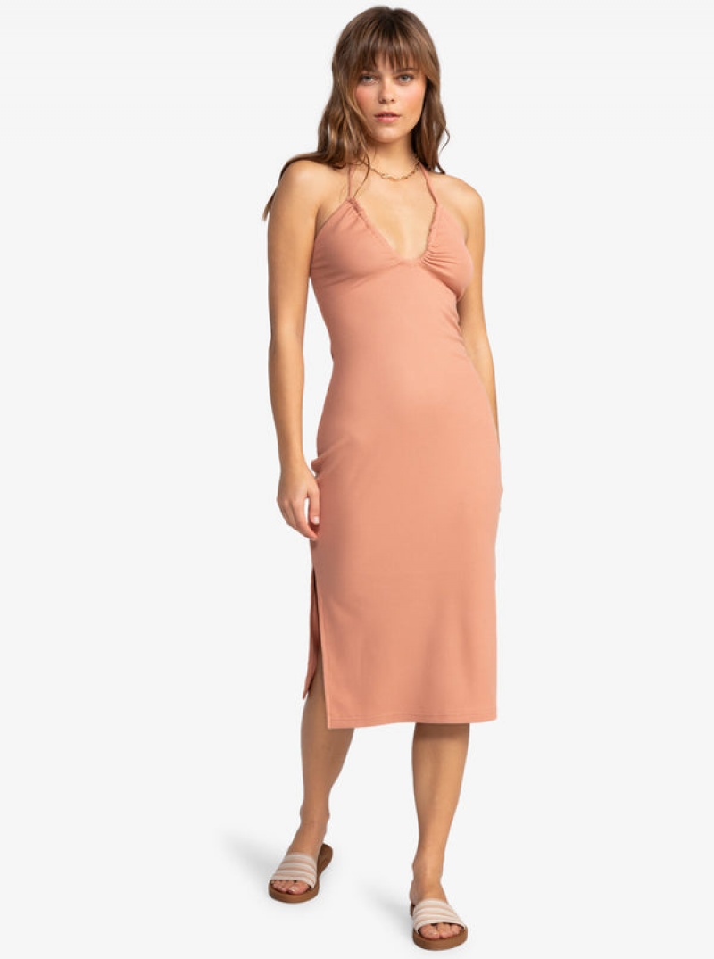 Roxy Late Sunset Halter Midi Dress | 49708SRHD