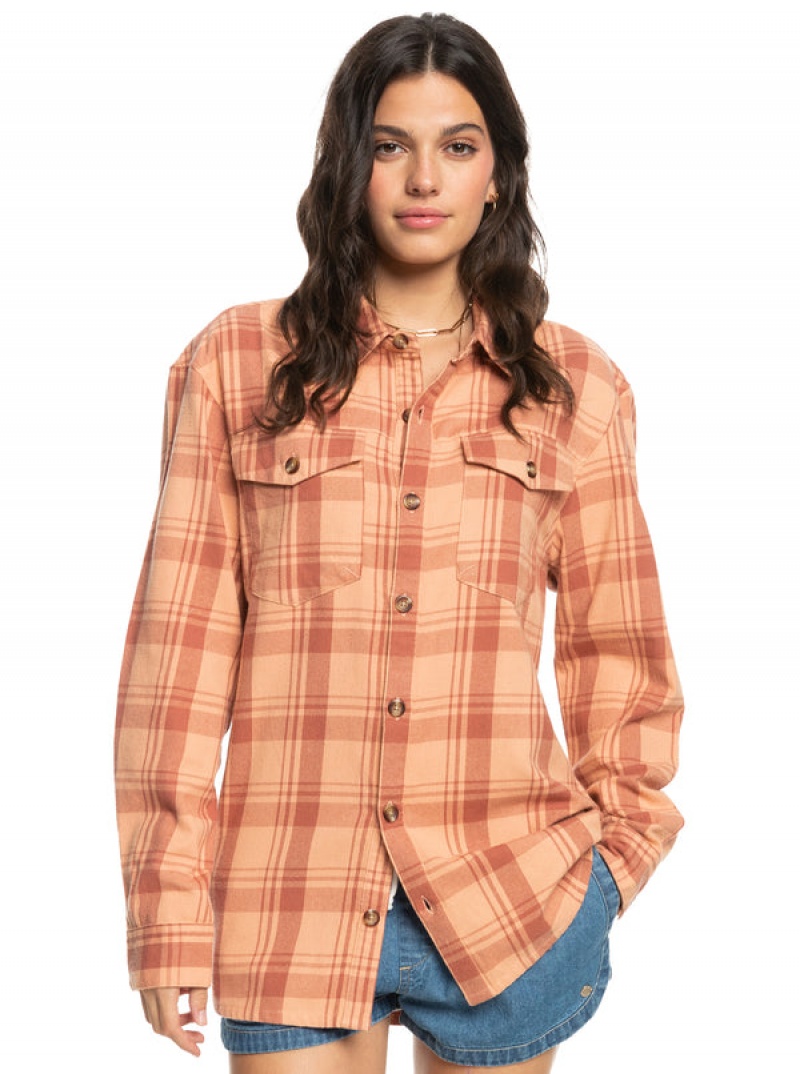 Roxy Let It Go Flannel Long Sleeve Tops | 60785SYRD