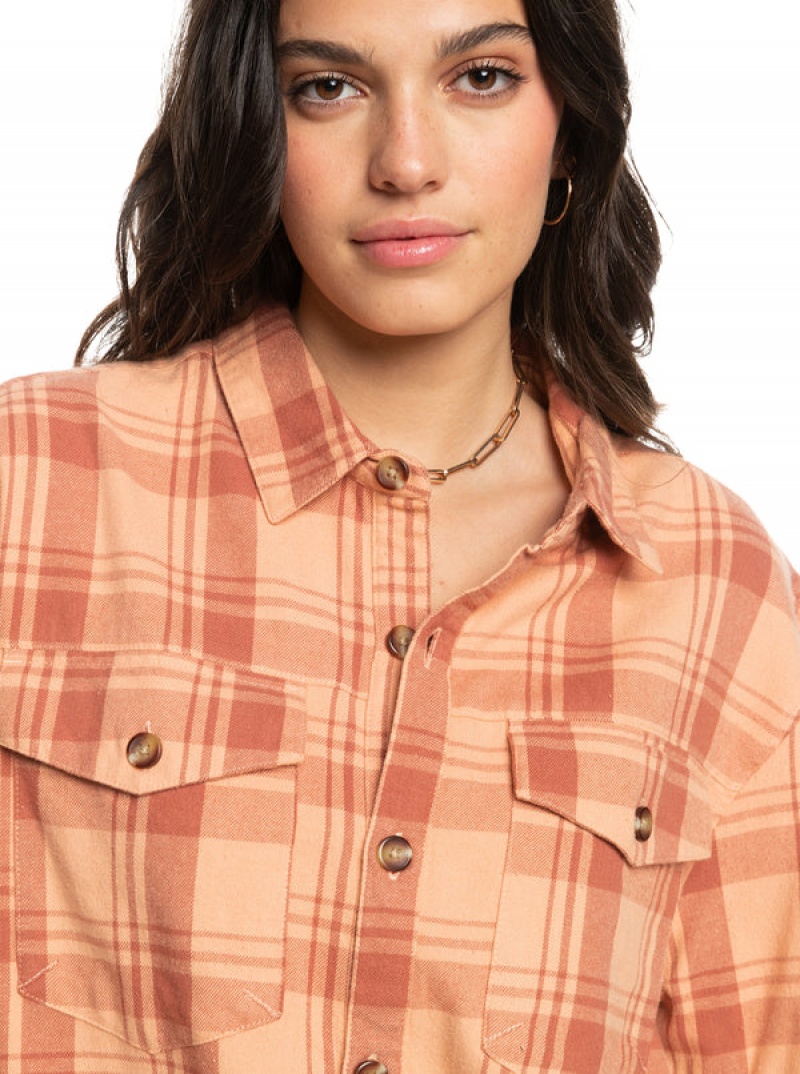 Roxy Let It Go Flannel Long Sleeve Tops | 60785SYRD