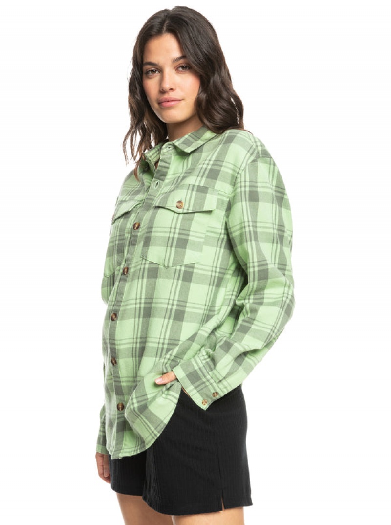 Roxy Let It Go Flannel Long Sleeve Tops | 12708CFYT