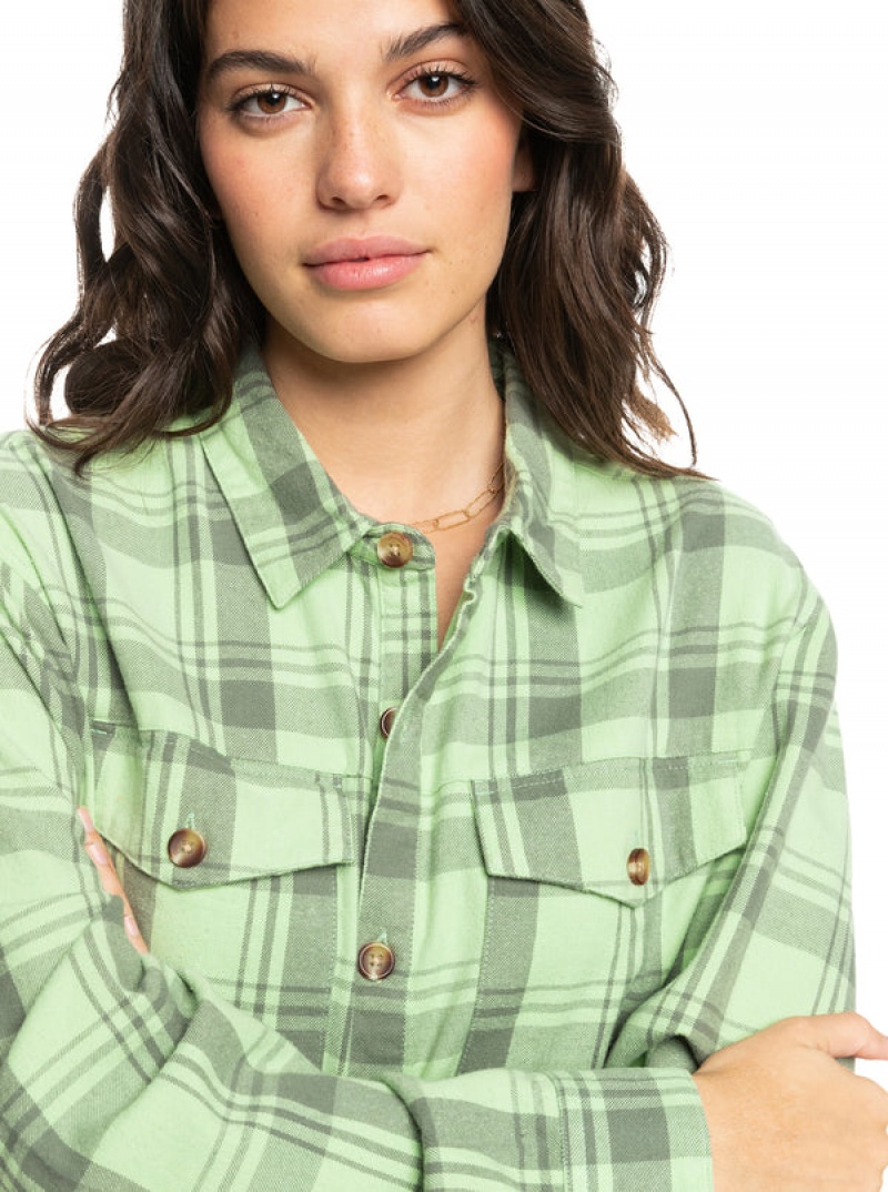 Roxy Let It Go Flannel Long Sleeve Tops | 12708CFYT