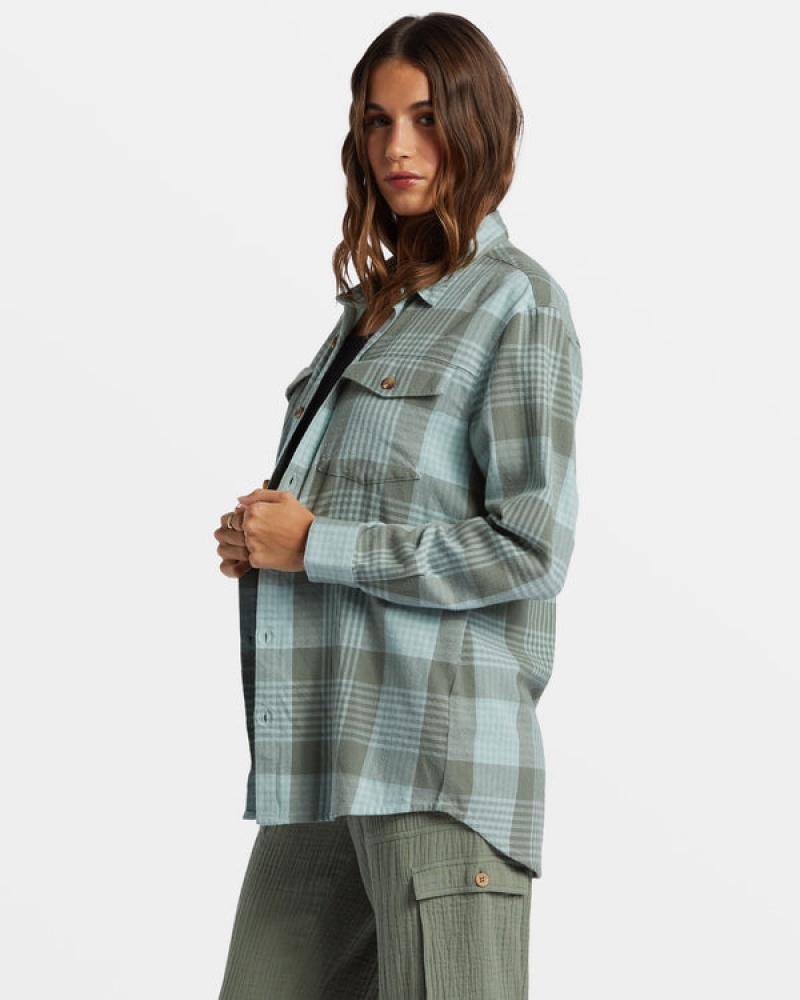 Roxy Let It Go Flannel Long Sleeve Tops | 08936LPBZ