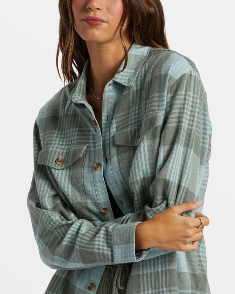 Roxy Let It Go Flannel Long Sleeve Tops | 08936LPBZ