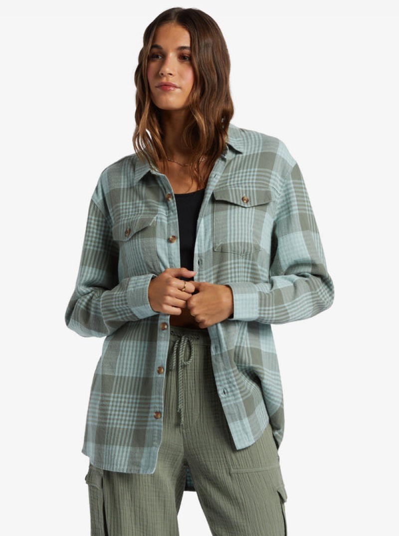 Roxy Let It Go Flannel Long Sleeve Tops | 08936LPBZ