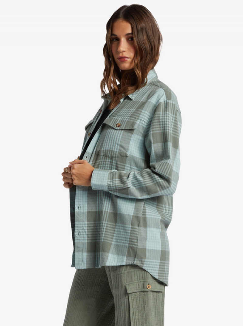 Roxy Let It Go Flannel Long Sleeve Tops | 08936LPBZ