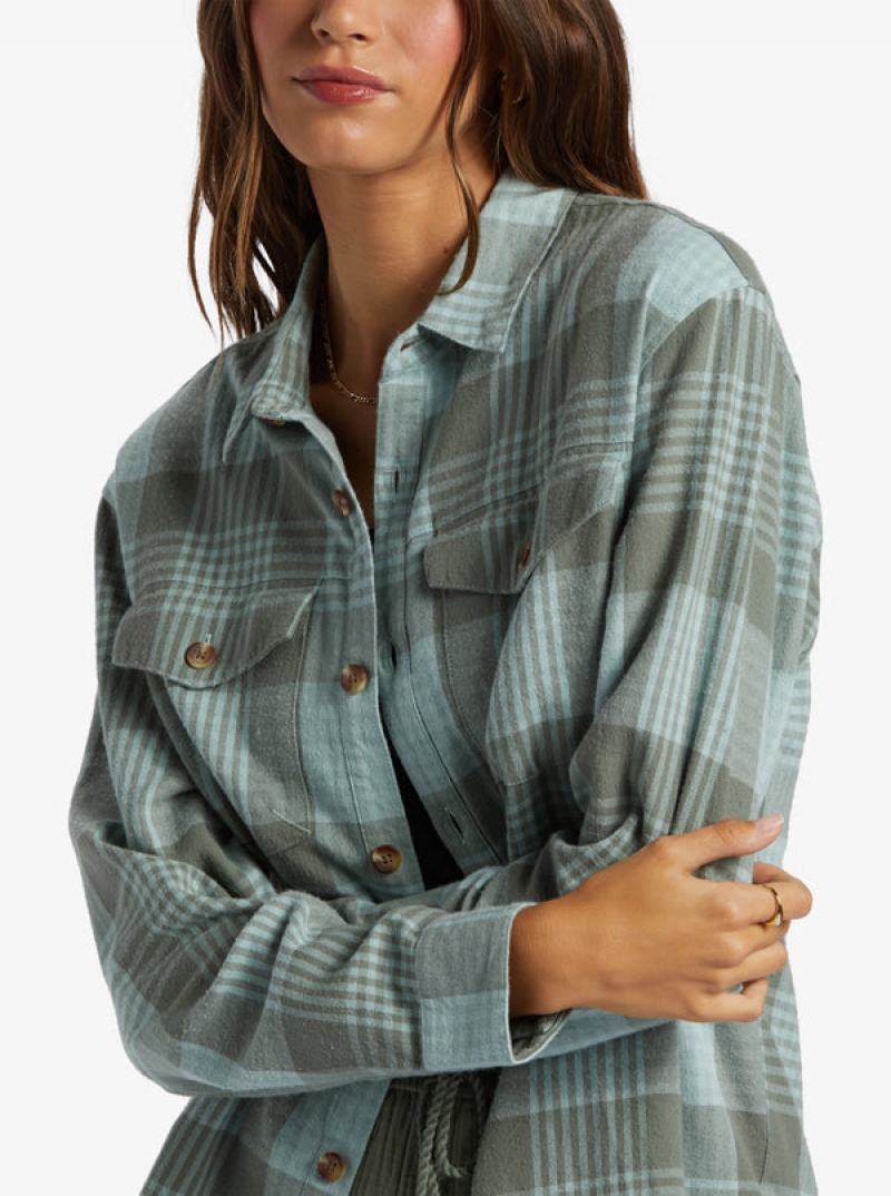 Roxy Let It Go Flannel Long Sleeve Tops | 08936LPBZ