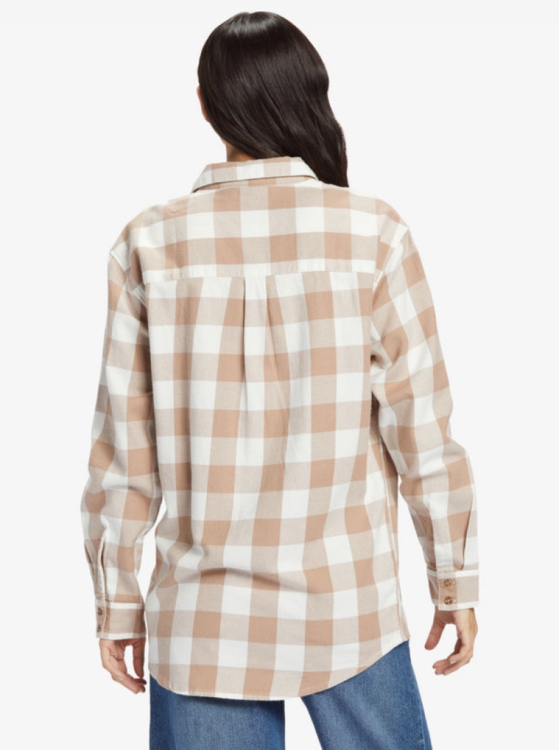 Roxy Let It Go Long Sleeve Flannel Tops | 49610BCES