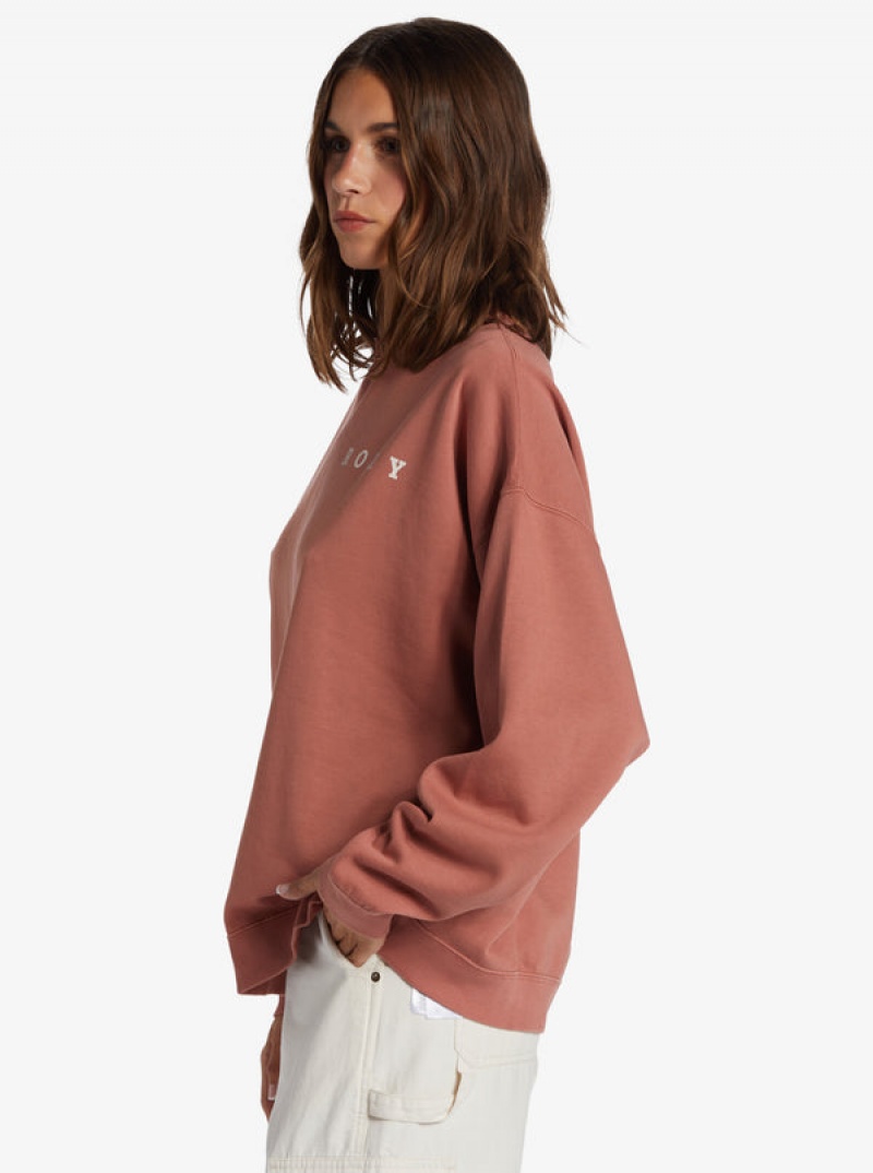 Roxy Lineup Oversized Crew Neck Hoodie | ODAK-26894