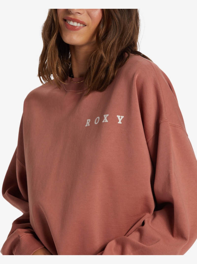 Roxy Lineup Oversized Crew Neck Hoodie | ODAK-26894