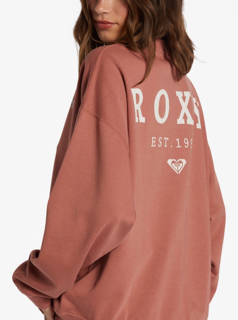 Roxy Lineup Oversized Crew Neck Hoodie | ODAK-26894