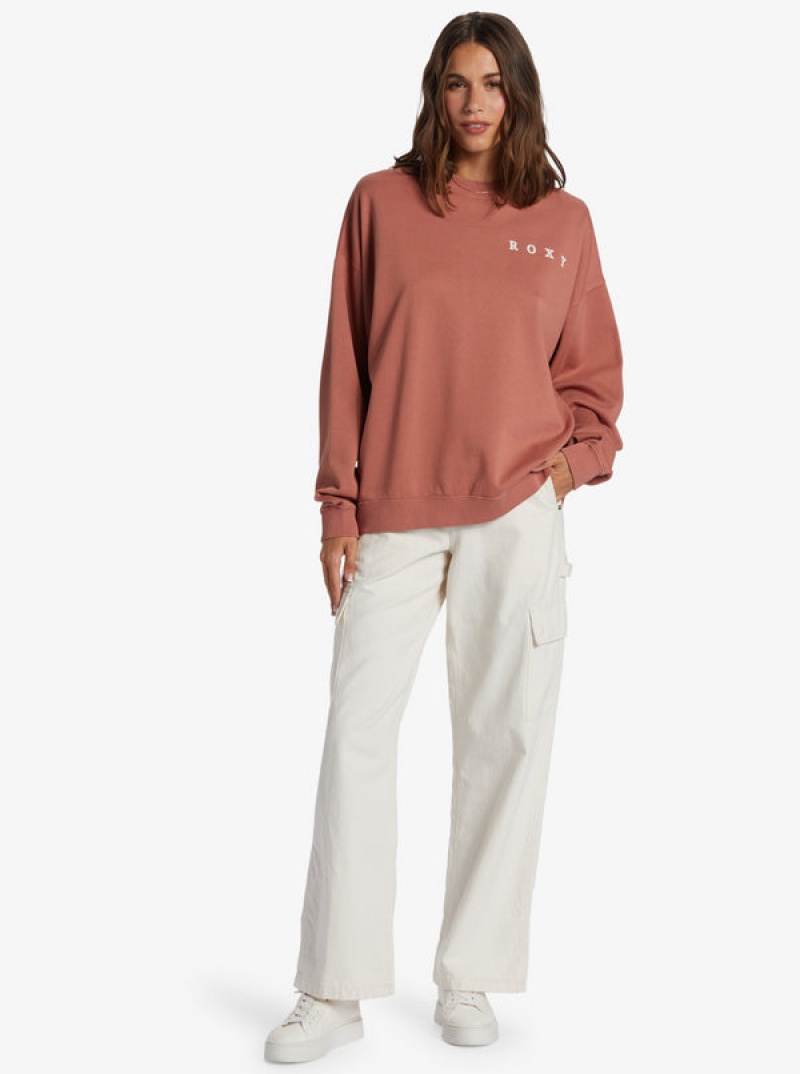 Roxy Lineup Oversized Crew Neck Hoodie | ODAK-26894