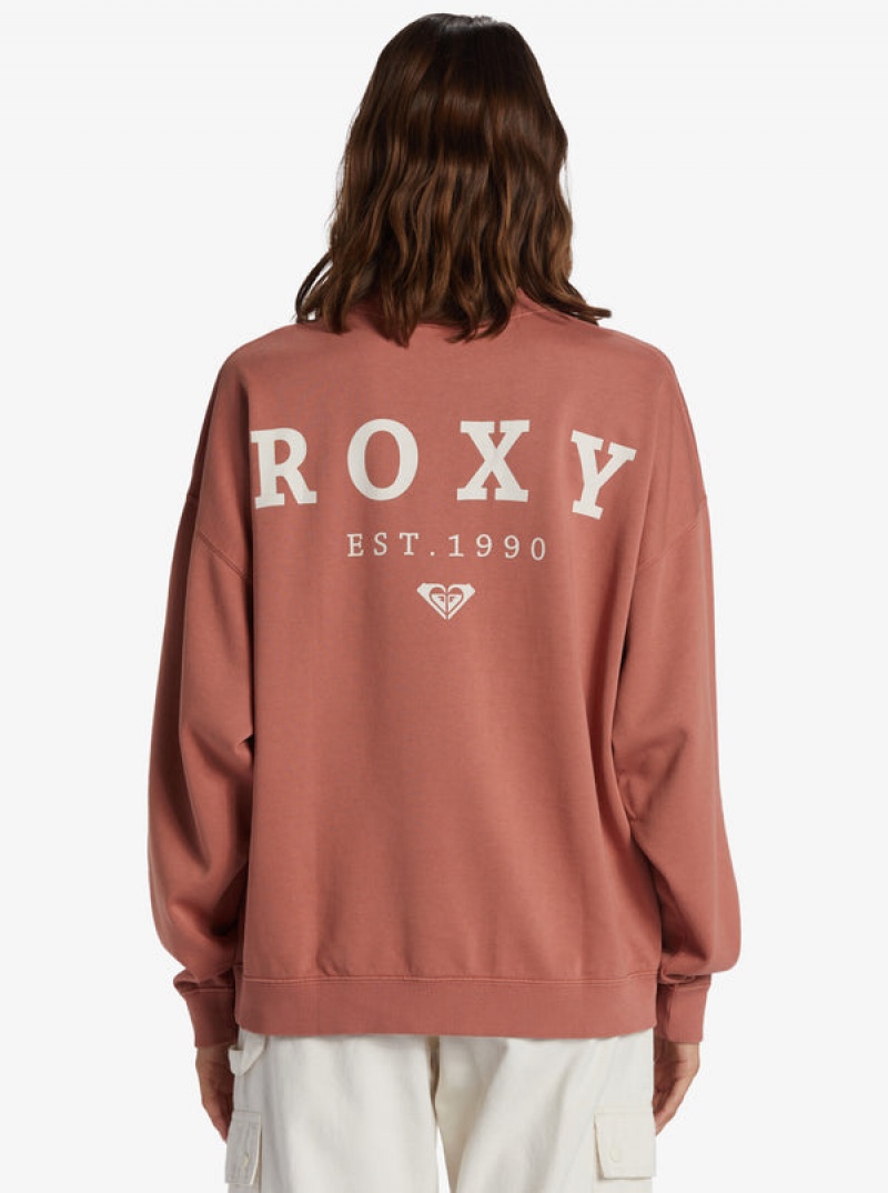 Roxy Lineup Oversized Crew Neck Hoodie | ODAK-26894