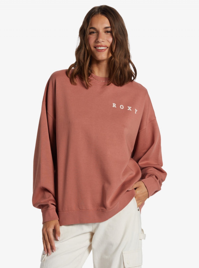 Roxy Lineup Oversized Crew Neck Hoodie | ODAK-26894