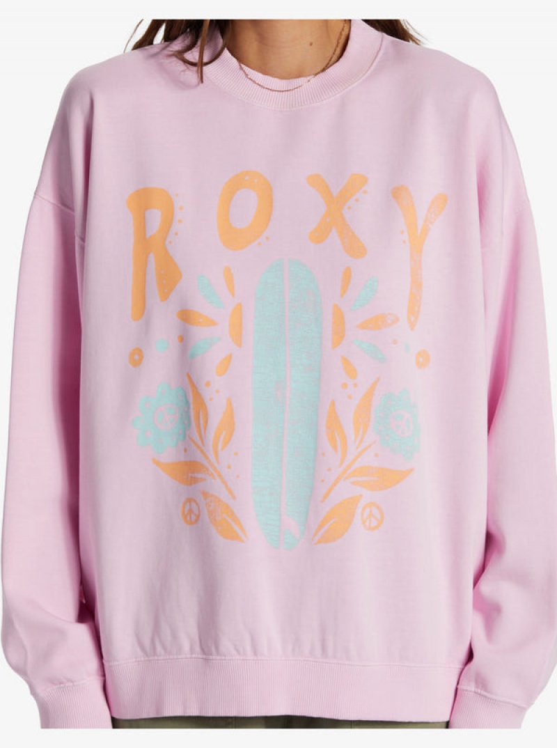 Roxy Lineup Oversized Crew Neck Hoodie | OCGL-42071