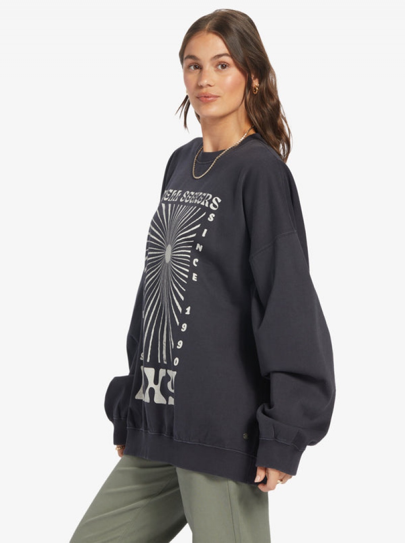 Roxy Lineup Oversized Crew Neck Hoodie | GUMN-13082