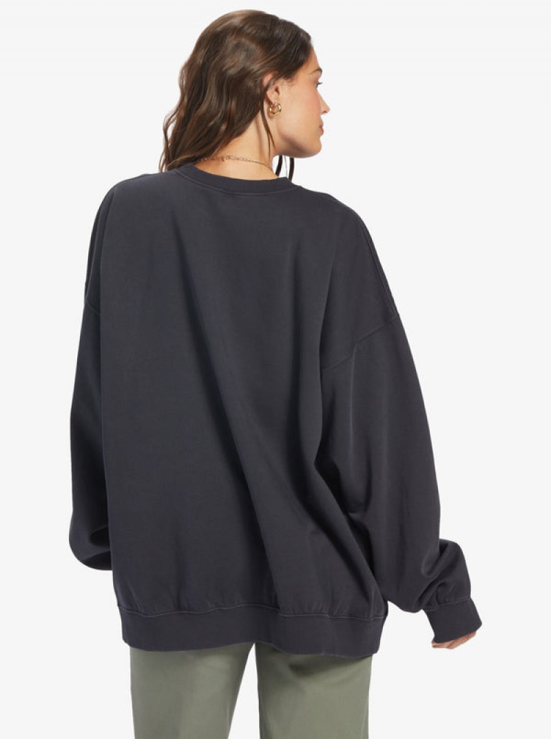 Roxy Lineup Oversized Crew Neck Hoodie | GUMN-13082