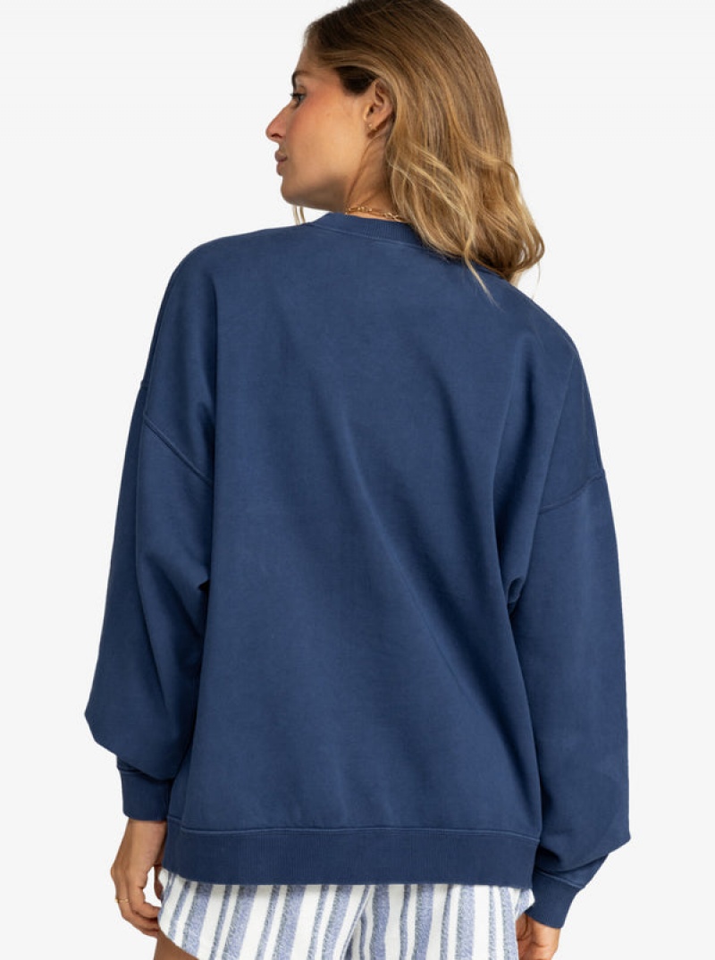 Roxy Lineup Oversized Crew Neck Hoodie | BVTI-92368