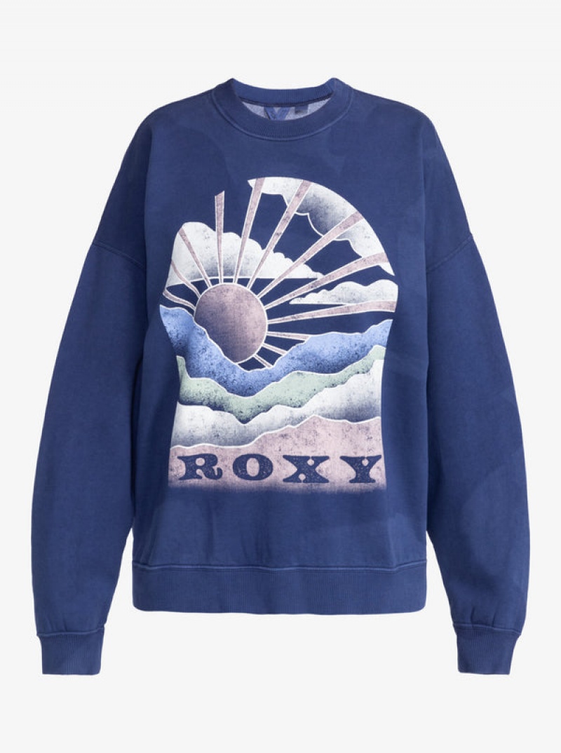 Roxy Lineup Oversized Crew Neck Hoodie | BVTI-92368