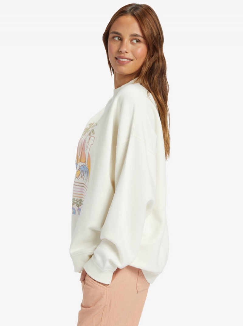 Roxy Lineup Oversized Crew Neck Hoodie | DNTH-08197