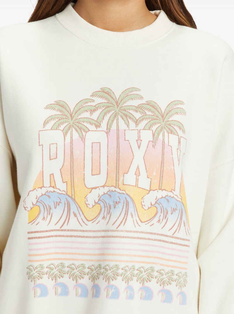 Roxy Lineup Oversized Crew Neck Hoodie | DNTH-08197