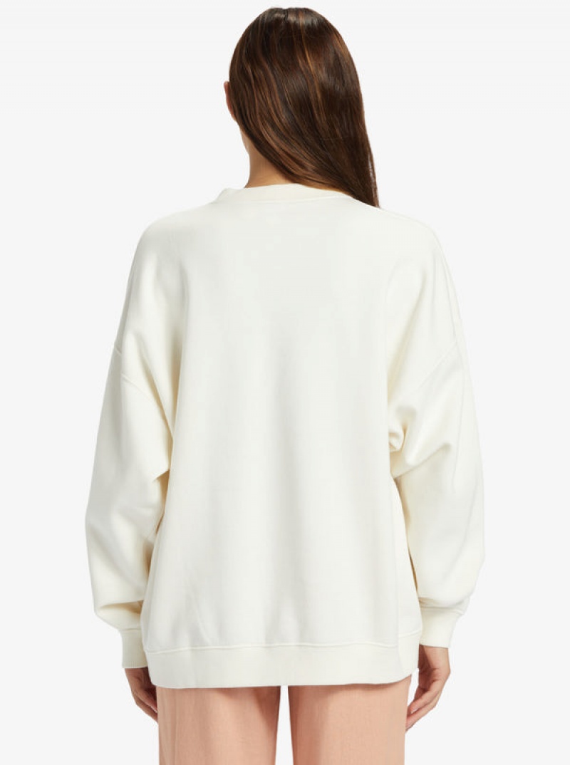 Roxy Lineup Oversized Crew Neck Hoodie | DNTH-08197