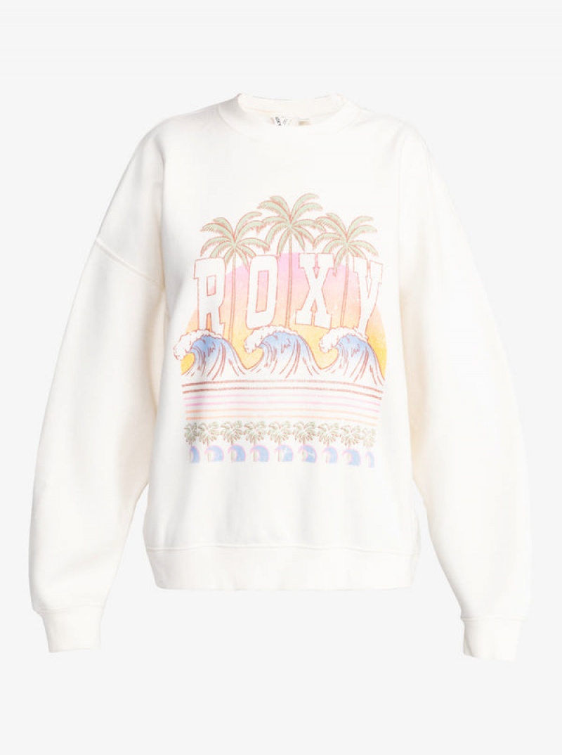 Roxy Lineup Oversized Crew Neck Hoodie | DNTH-08197