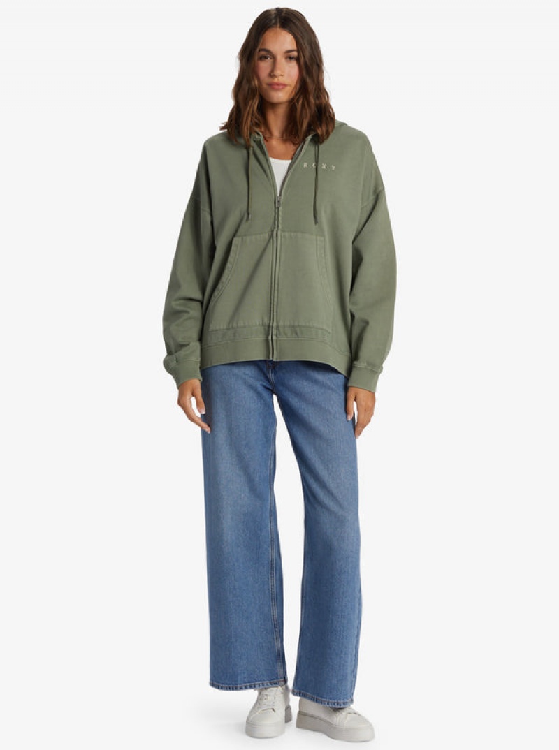 Roxy Lineup Oversized Zip-Up Hoodie | FMVX-58139