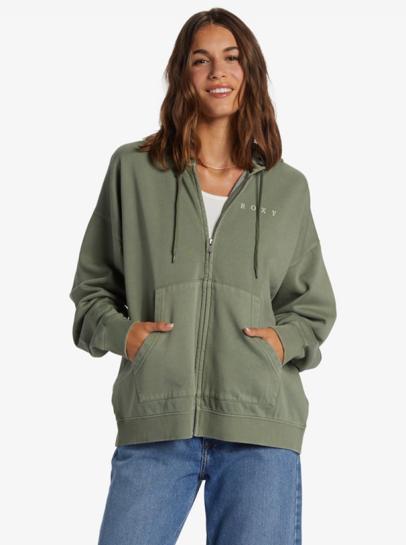 Roxy Lineup Oversized Zip-Up Hoodie | FMVX-58139