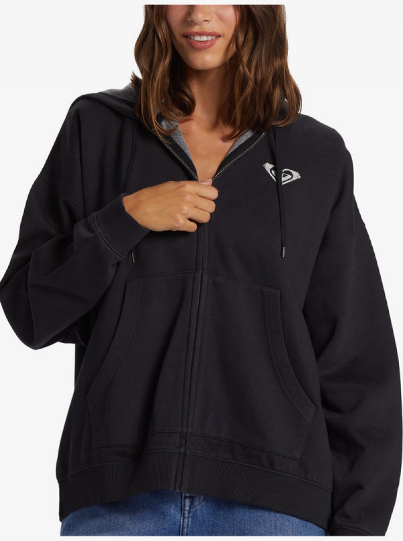 Roxy Lineup Oversized Zip-Up Hoodie | JXTN-32907